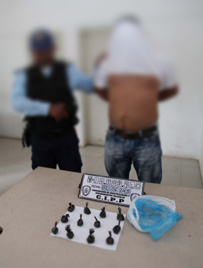 PoliMonagas arrestó a microtraficante de droga en Las Terrazas