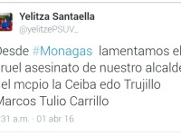Gobernadora Santaella lamentó “cruel asesinato” de alcalde Marco Tulio Carrillo