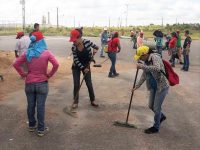 Abordan municipio Santa Bárbara con jornada de limpieza y sustitución de techo