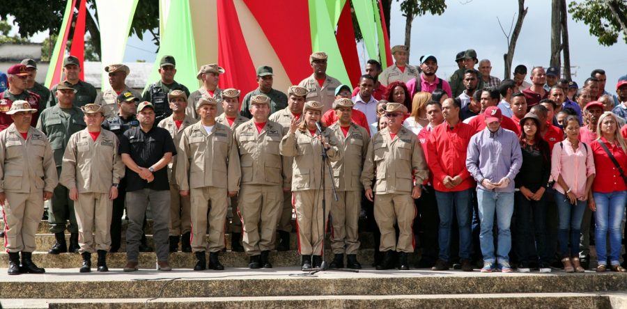 Santaella y milicianos ratifican compromiso en defensa de la nación