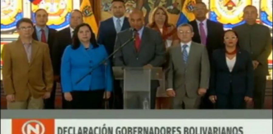 Yelitza Santaella, junto a los gobernadores bolivarianos, rechazan declaraciones del “Grupo de Lima”