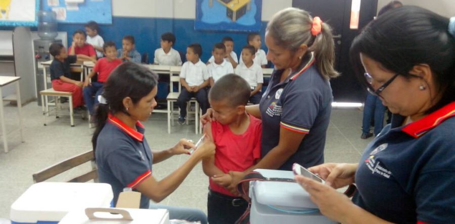 Más de 700 centros educativos de Monagas fueron vacunados durante el 2018