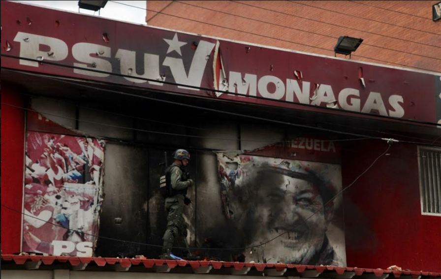 Grupos violentos arremetieron contra sede del Psuv en Monagas