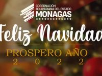 La Gobernación de Monagas les desea felices fiestas.