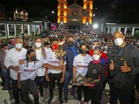 Abanderada delegación monaguense rumbo a los Nacionales 2022.