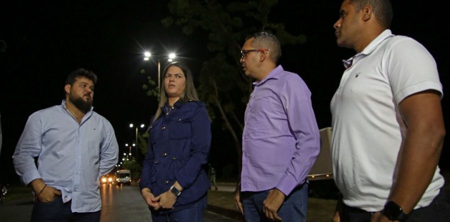 Encienden alumbrado público en el tramo sur de la av. Raúl Leoni.