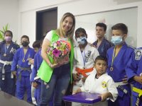 Fundación El Niño Simón Monagas recibe a la victoriosa delegación de Jiu Jitsu.
