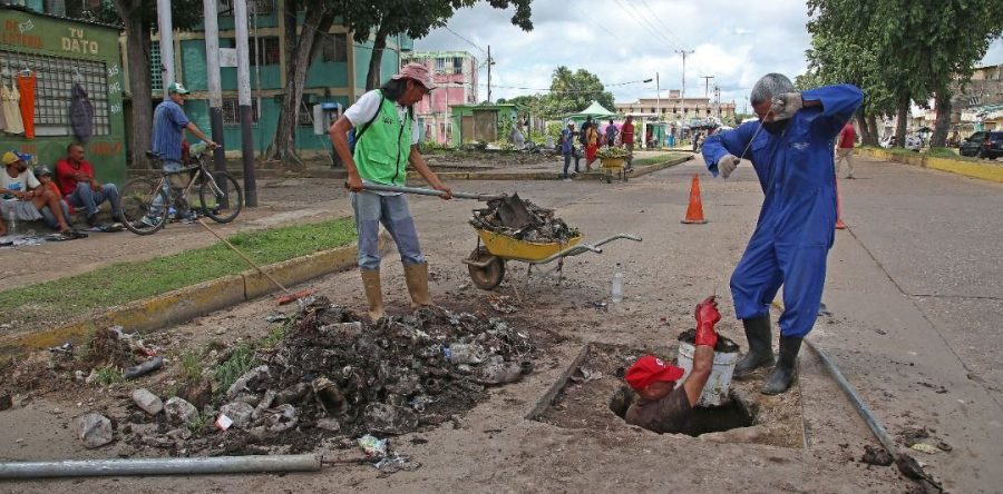 Activan operativo de mantenimiento en inmediaciones del Mercado Nuevo de Maturín.