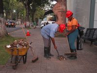 Despliegan cuadrillas de limpieza en el Paseo Bolívar y Calle Barreto de Maturín.