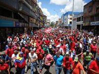 Trabajadores de Monagas manifiestan respaldo irrestricto al presidente Maduro.