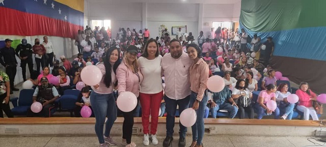 Mujeres del municipio Cedeño participaron en campaña contra la violencia de género.