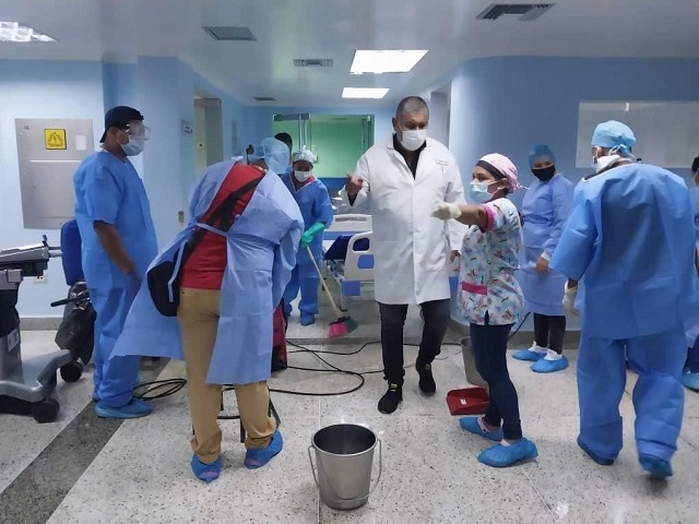 Realizan jornada de desinfección en emergencia, sala de partos y neonatología del hospital central de Maturin.