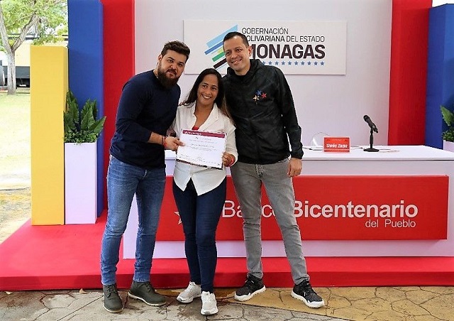 Entregan 74 créditos para el fortalecer iniciativas productivas en Monagas.