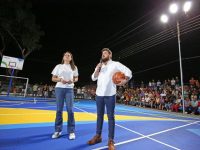Entregan ciento por ciento rehabilitadas canchas de usos múltiples y la plaza Guanaguanay en Los Godos.