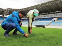 Gobernador Ernesto Luna supervisó trabajos en el Estadio Monumental de Maturín