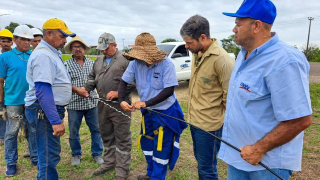 Alcaldía de Sotillo y Cantv inician instalación de fibra óptica en Barrancas del Orinoco