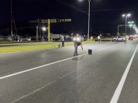 Realizan demarcación de la intersección Las Cayenas con avenida Bella Vista.
