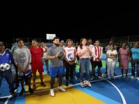 Entregan cancha de Santa Elena de la Piñas totalmente rehabilitada.