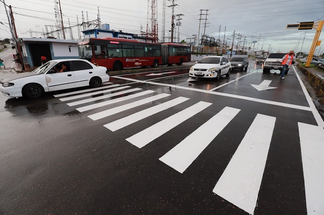 Demarcan y señalizan intersección de Alto Guri con la avenida Bella Vista de Maturín.