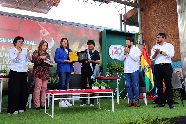 Evo Morales realizó encuentro con estudiantes de la UBV Maturín.
