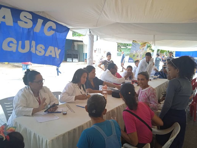 Atienden a 634 pacientes en la comunidad de Cabo Blanco en el municipio Aguasay.