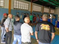 Evalúan espacios de entrenamiento de pesas y lucha en el polideportivo de Maturín.