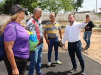Representantes de AsoAtletismo complacidos con trabajos en pista del Polideportivo